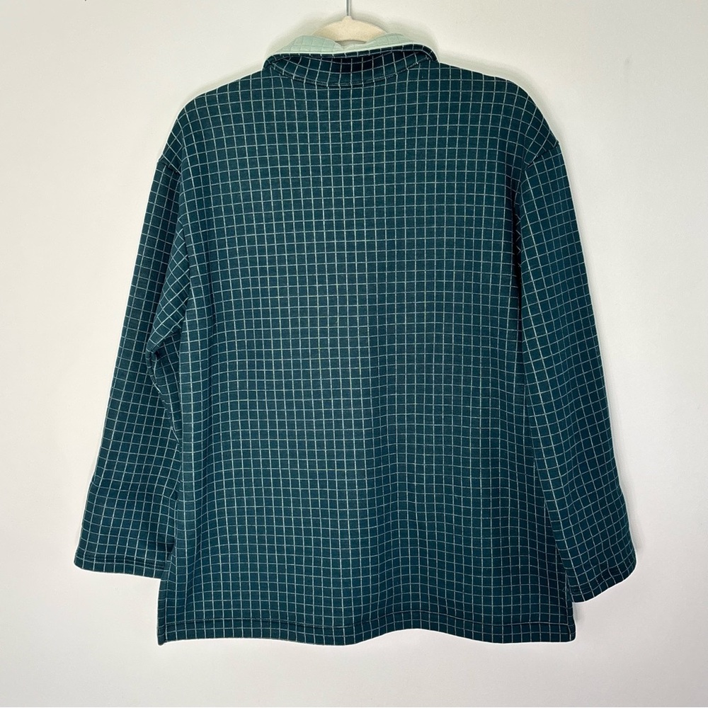 Ruby Rd Windowpane Checkered Relaxed Fit Snap Front Jacket Shacket Size Small - Picture 8 of 15